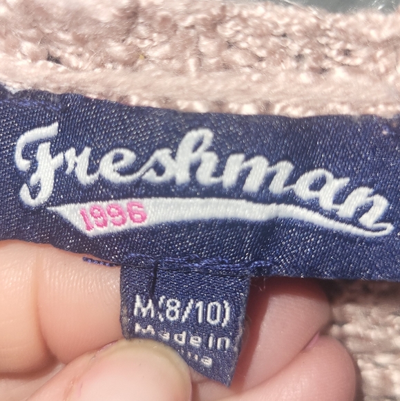 Freshman Light Pink Cardigan Size Medium - Picture 5 of 6